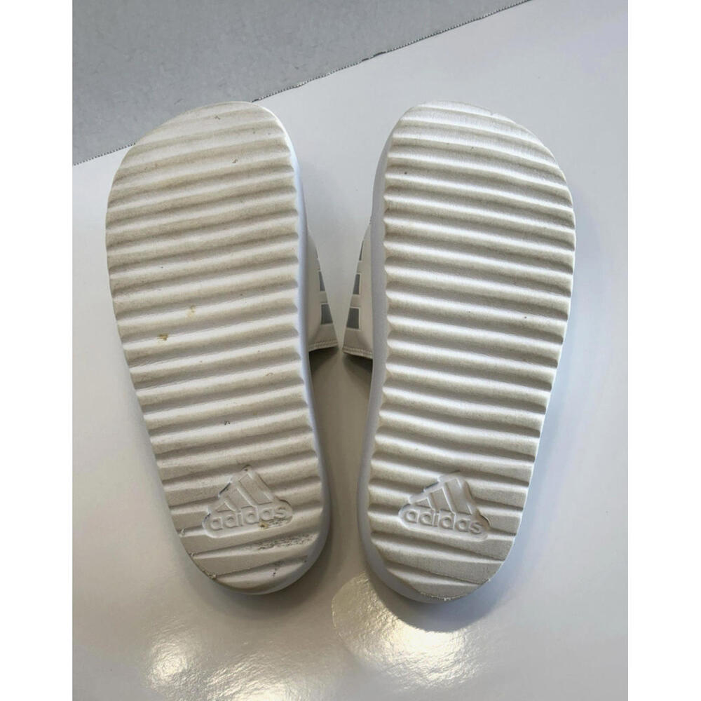 Adidas Adilette Platform Sandal IE9703 Women's 9 White/Metallic Comfort Slides - Picture 8 of 15